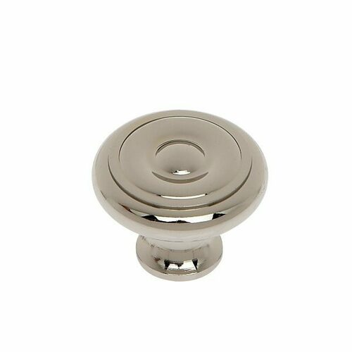 JVJ 35016 Classic Collection Polished Nickel 1-1/4 Georgian Knob, Solid Brass
