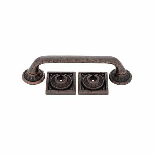 JVJ 42909 Pompeii Collection Distressed Copper 96mm Pitted Pull with Back Plates