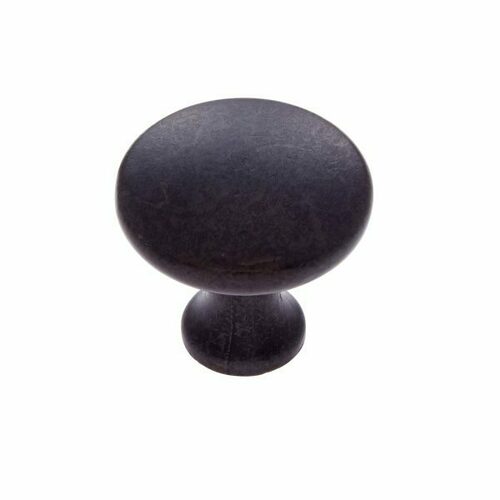 JVJ 45120 Vintage Oil Rubbed Bronze 1-1/4 Flat Mushroom Knob, Zamac Composition
