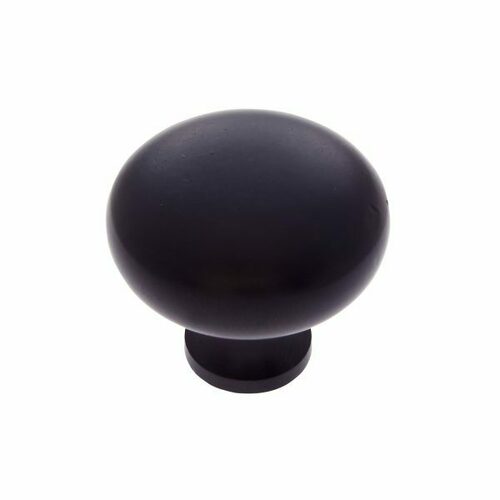 JVJ 46014 Vintage Matte Black 1-1/4 Mushroom Knob, Zamac Composition