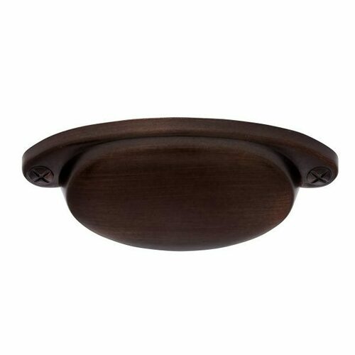 JVJ 46612 Vintage Old World Bronze 2-1/2 Smooth Cup Pull, Zamac Composition