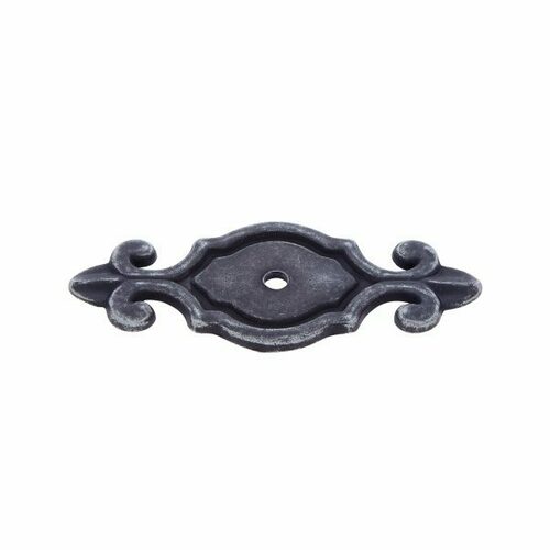 JVJ 46722 Lone Star Iron Finish 3 Deco Back Plate for Knob, Zamac Composition