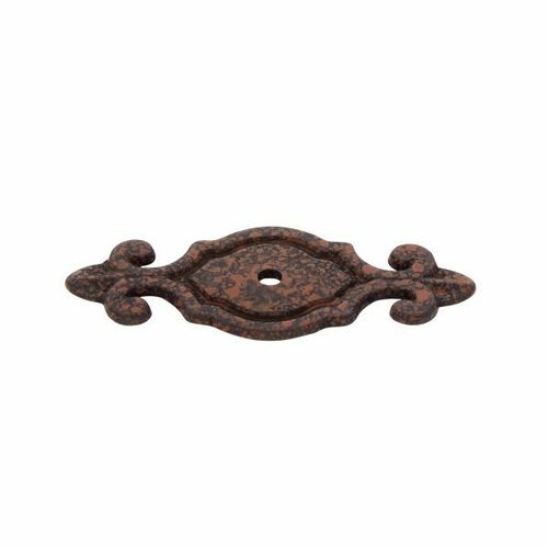 JVJ 46749 Lone Star Rust Finish 3 Deco Back Plate for Knob, Zamac