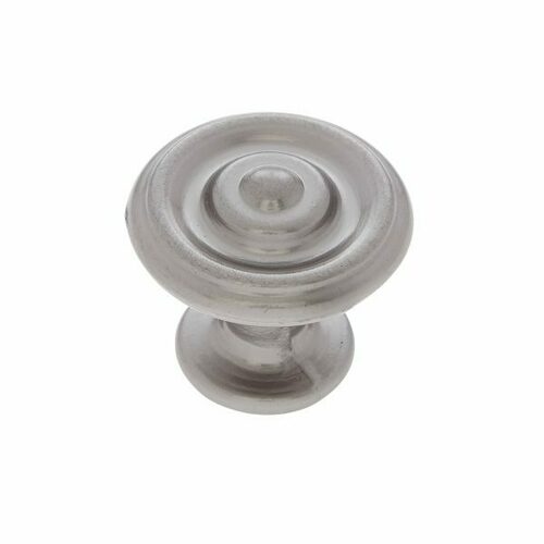 JVJ 47946 Vintage Satin Nickel 1-1/4 Ripple Knob, Zamac Composition