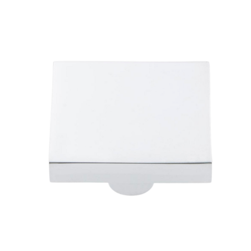 JVJ 56416 Plateau Collection Polished Nickel 40mm Square Knob, Solid Brass