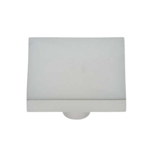 JVJ 56446 Plateau Collection Satin Nickel 40mm Square Knob, Solid Brass