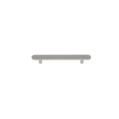 JVJ 63446 Plateau Satin Nickel 96mm Flat Oval Pull, Solid Brass