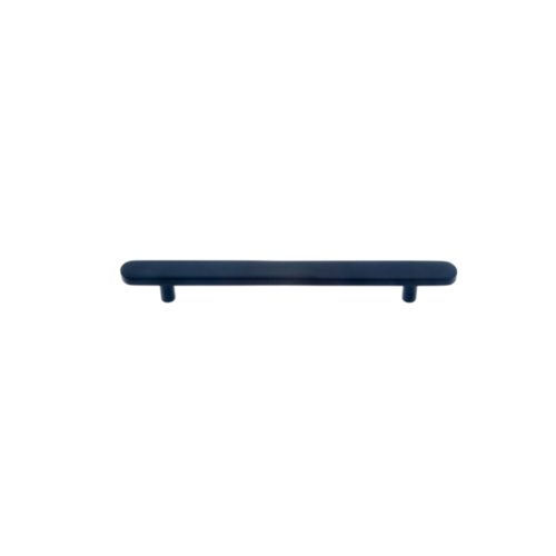 JVJ 64714 Plateau Matte Black 160mm Flat Oval Pull, Solid Brass