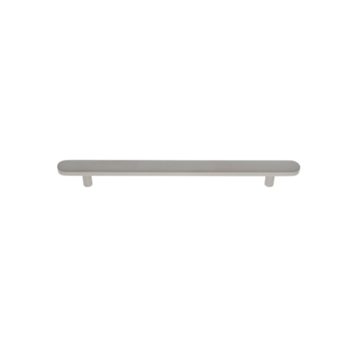 JVJ 64846 Plateau Satin Nickel 192mm Flat Oval Pull, Solid Brass