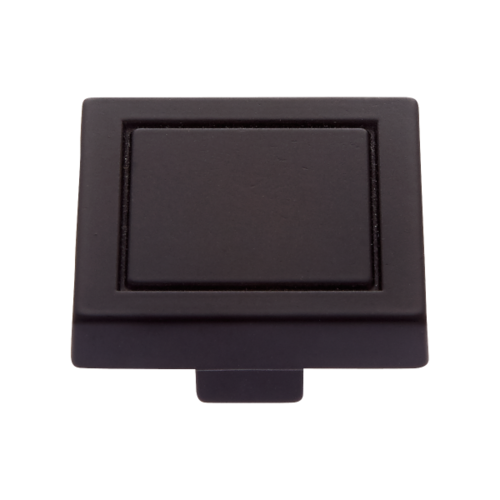 JVJ 65714 Minimalista Matte Black 32mm Square Knob, Zamac Composition