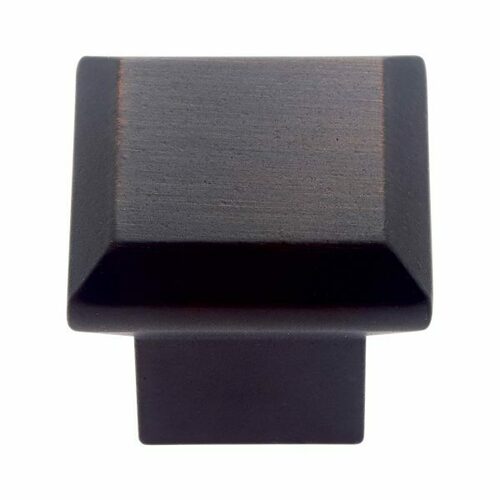 JVJ 70712 Newport Collection 34mm Old World Bronze Square Knob, Zamac Finish