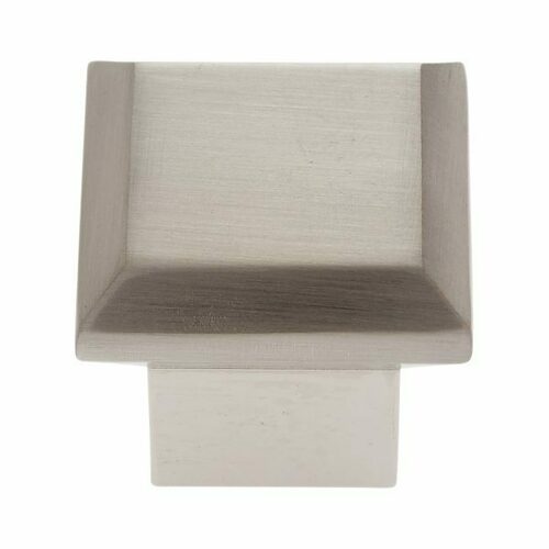 JVJ 70746 Newport Collection Satin Nickel 34mm Square Knob, Zamac Composition