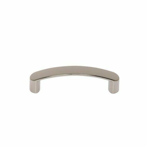 JVJ 76016 Teres Collection Polished Nickel 96mm Thick Bowed Pull, Zamac