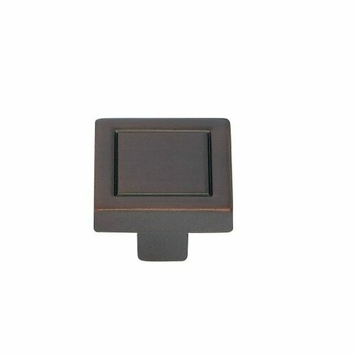 JVJ 76712 Minimalista Old World Bronze 24mm Square Knob, Zamac Composition