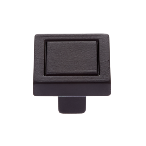 JVJ 76714 Minimalista Matte Black 24mm Square Knob, Zamac Composition