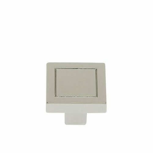 JVJ 76716 Minimalista Polished Nickel 24mm Square Knob, Zamac Composition
