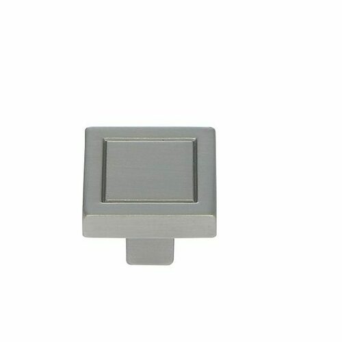 JVJ 76746 Minimalista Satin Nickel 24mm Square Knob, Zamac Composition