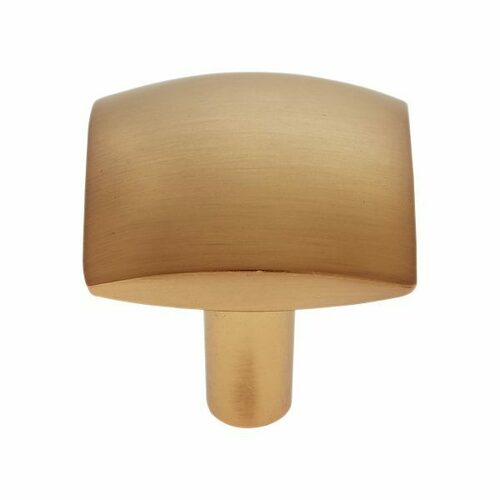 JVJ 78604 Teres Collection Satin Brass 32mm Drooped Knob, Zamac Composition