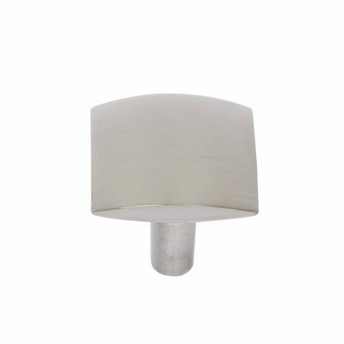 JVJ 78646 Teres Collection Satin Nickel 32mm Dropped Knob, Zamac Composition
