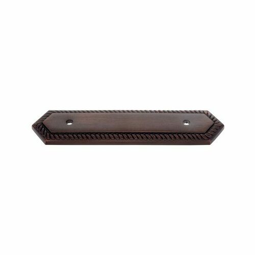 JVJ 87212 Classic Collection 3 c/c Rope Back Plate, Old World Bronze Solid Brass