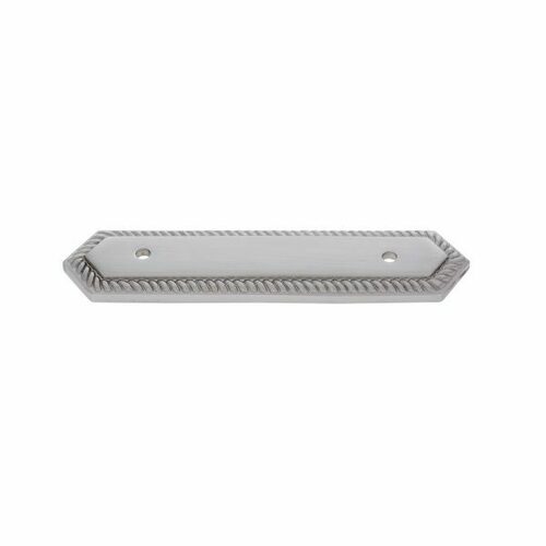 JVJ 87246 Classic Satin Nickel 3 Rope Back Plate, Solid Brass