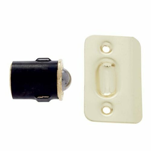 JVJ 90037 Polish Brass Finish 7/8 Drive In Ball Catch, Steel, Poly-Bagged