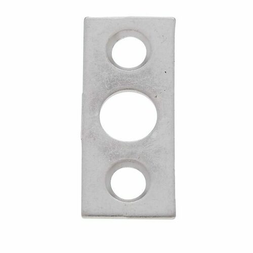 JVJ 90446 Satin Nickel Finish Strike w/Screws for 6 Flush Bolt, Solid Brass
