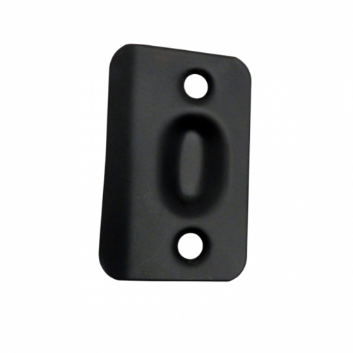JVJ 90814 Matte Black 1-3/16 x 2-1/4 Strike Plate w/Screws (Poly-Bagged)