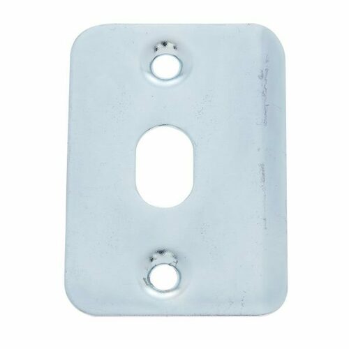 JVJ 90832 Stainless Steel 1-3/16 x 2-1/4 Strike Plate w/ Hole (Bulk)