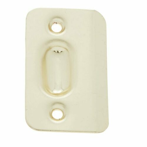 JVJ 90837 Polish Brass Finish 1-3/16 x 2-1/4 Strike Plate, Steel, Poly-Bagged