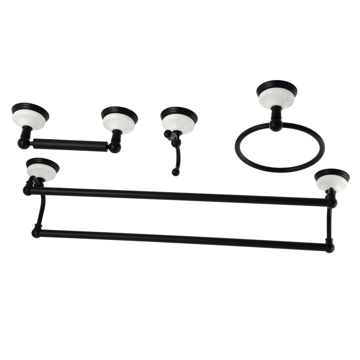 Kingston Brass Victorian BAK1113478MB Dual Towel Bar - Thumbnail 5