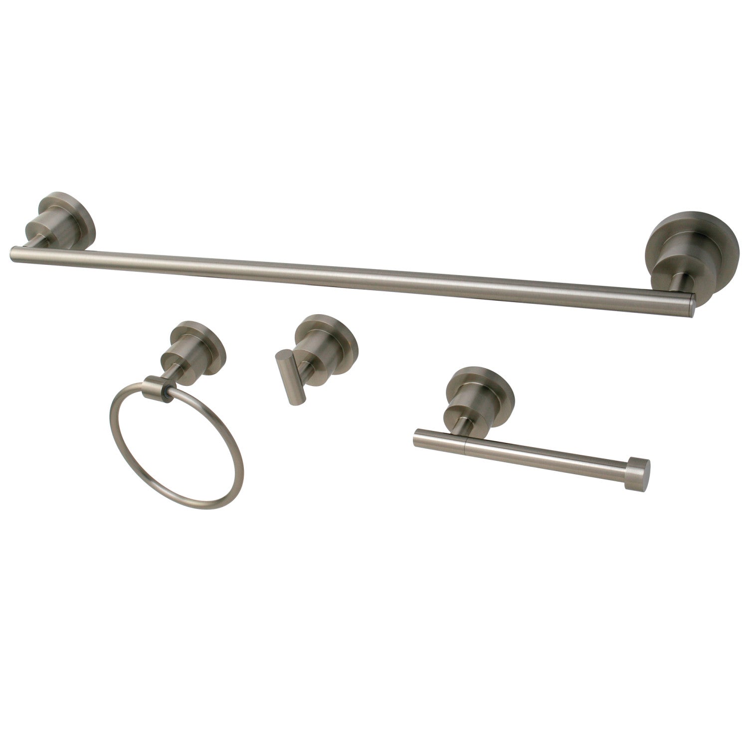 Concord BAK8211478SN 4-Piece 24-Inch Towel Bar Bathroom Accessory Set, Brushed Nickel - Thumbnail 3