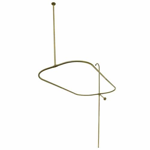 Kingston Brass ABT1040-3 Antique Brass End Mount Rectangular Shower Riser with Enclosure