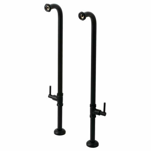 Kingston Brass AE810S0DL Concord Matte Black Freestanding Tub Supply Line
