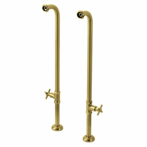 Kingston Brass AE810S7DX Concord Brushed Brass Freestanding Tub Supply Line