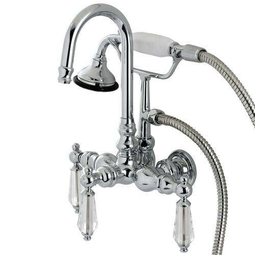 Kingston Brass AE8T1WLL Aqua Vintage Wilshire Wall-Mount Clawfoot Tub Faucet, Polished Chrome