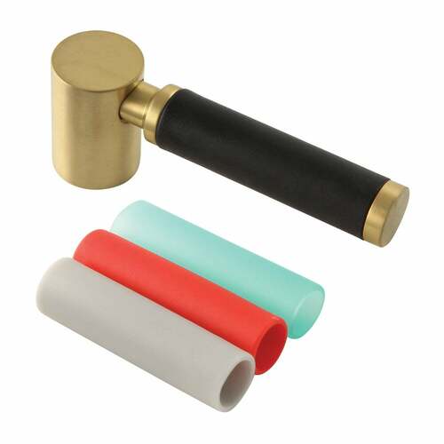 Kingston Brass AEDKL7 Kaiser Brushed Brass Lever Handle with Neoprene Sleeve