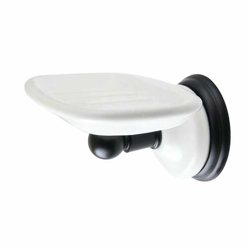 Kingston Brass BA1115MB Victorian Matte Black Wall-Mount Soap Dish Holder