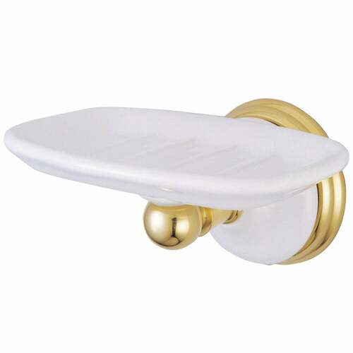 Kingston Brass BA1115PB Victorian Wall-Mount Soap Dish in Polished Brass