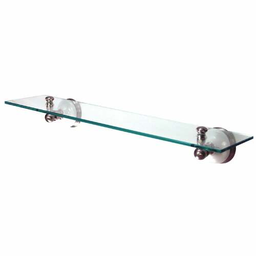 Kingston Brass BA1119SN Victorian Glass Shelf, Brushed Nickel