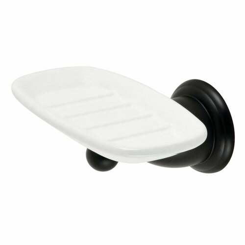 Kingston Brass BA1755MB Heritage Matte Black Wall-Mount Soap Dish Holder