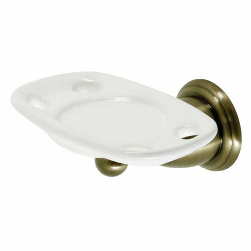 Kingston Brass BA1756AB Heritage Antique Brass Toothbrush and Tumbler Holder