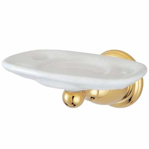 Kingston Brass BA1756PB Heritage Polished Brass Toothbrush and Tumbler Holder