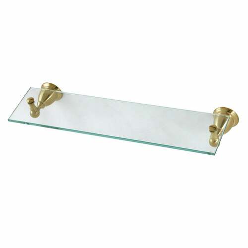 Kingston Brass BA1759BB Heritage Brushed Brass Bathroom Glass Shelf