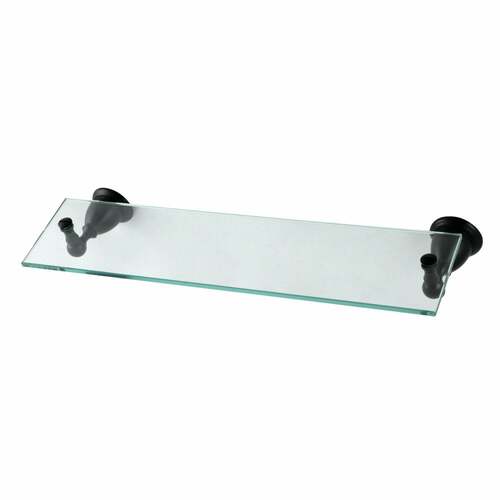 Kingston Brass BA1759MB Heritage Matte Black Glass Bathroom Shelf