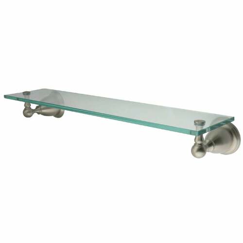 Kingston Brass BA1759SN Heritage Brushed Nickel Bathroom Glass Shelf
