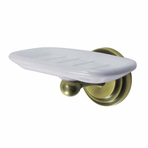 Kingston Brass BA2715AB Milano Antique Brass Wall-Mount Soap Dish