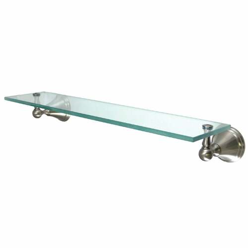 Kingston Brass BA2979SN Governor Brushed Nickel Cosmetic Glass Shelf