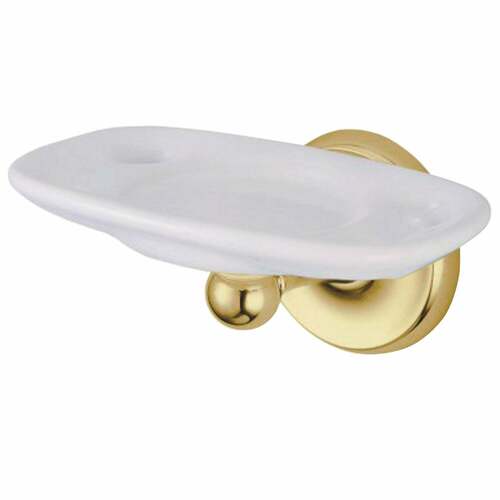Kingston Brass BA316PB Classic Polished Brass Toothbrush and Tumbler Holder