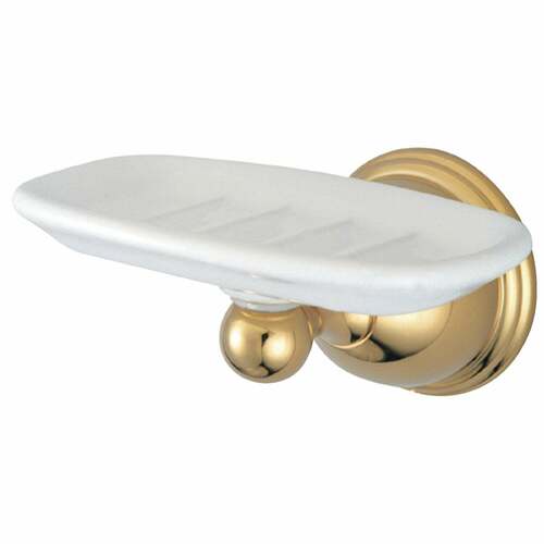 Kingston Brass BA3965PB Restoration Wall-Mount Soap Dish in Polished Brass